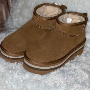 New Tan BearPaw Ankle Boots